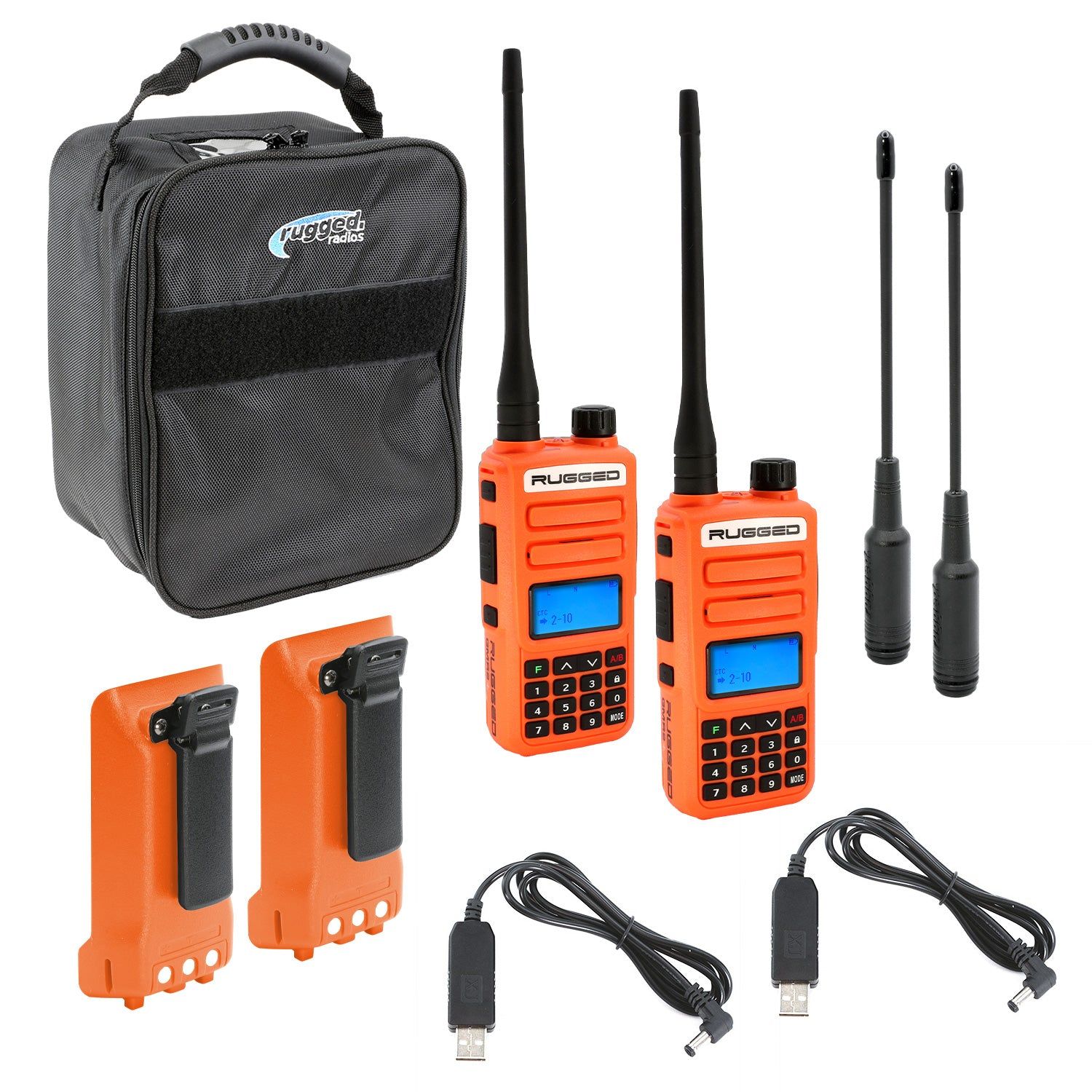 ADVENTURE PACK - GMR2 PLUS - GMRS / FRS Two Way Handheld Radios with Accessories Safety Orange ADVENTURE PACK - GMR2 PLUS - GMRS / FRS Two Way Handheld Radios with Accessories Safety Orange