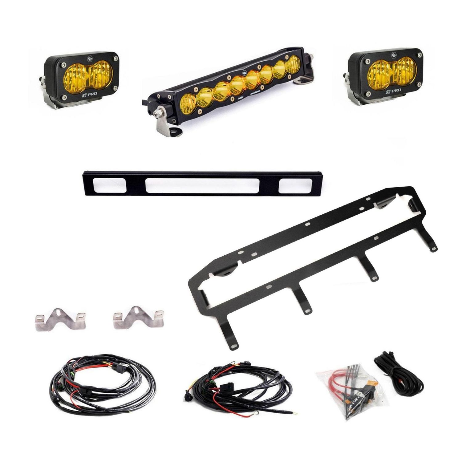 S8 10 Inch S2 Pro Grille Light Replacement Kit 2025-On Toyota 4Runner TRD Pro Baja Amber Baja Designs
