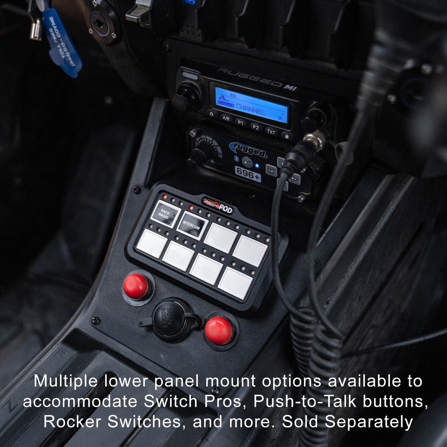 Polaris RZR PRO XP - Turbo R - Pro R - Complete Communication Kit with Bluetooth Intercom and 2-Way Radio STX Stereo Remote Head / M1 VHF Business Band / Remote Head Mount Kit