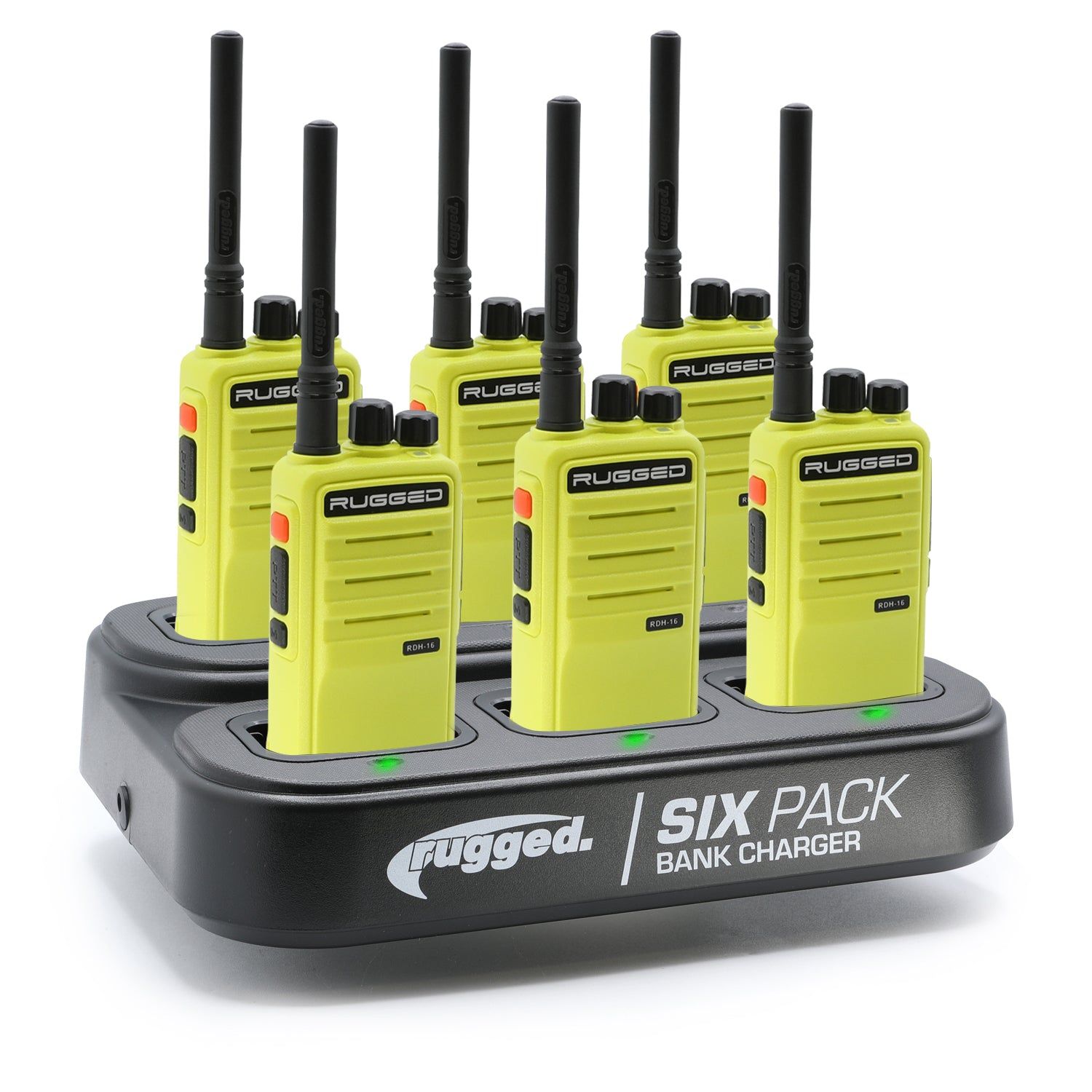 6 PACK - Choose Your Business Band Two Way Handheld Radio RDH-X - Black