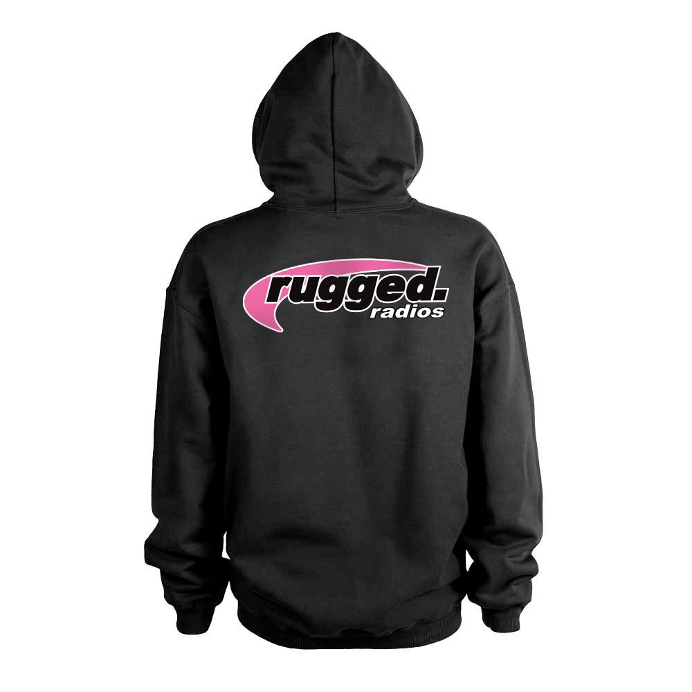 Rugged Radios PINK Pullover Hoodie - Black LG Rugged Radios PINK Pullover Hoodie - Black LG