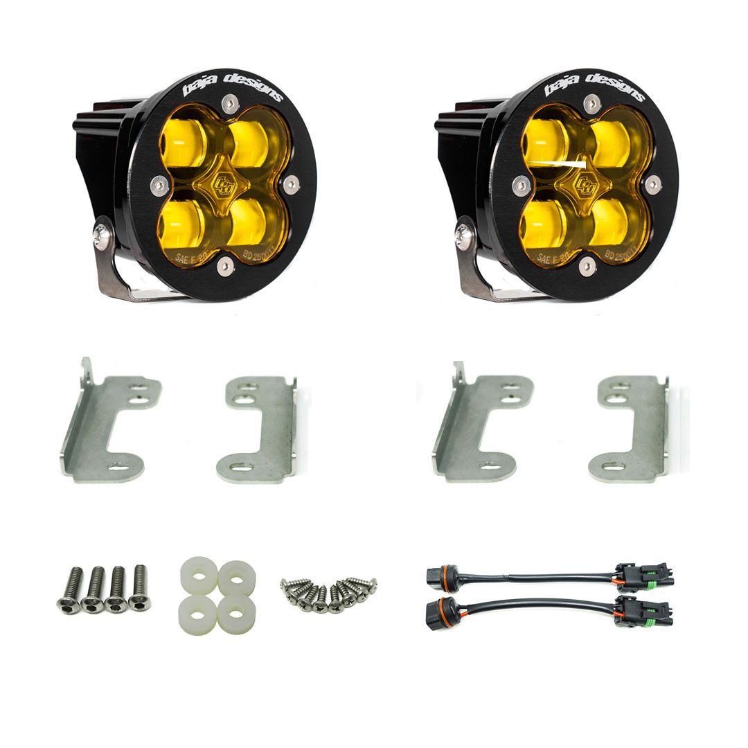 Jeep Fog Lights Squadron-R SAE Amber LED 07-18 Wrangler JK Fog Pocket Kit Baja Design Jeep Fog Lights Squadron-R SAE Amber LED 07-18 Wrangler JK Fog Pocket Kit Baja Design