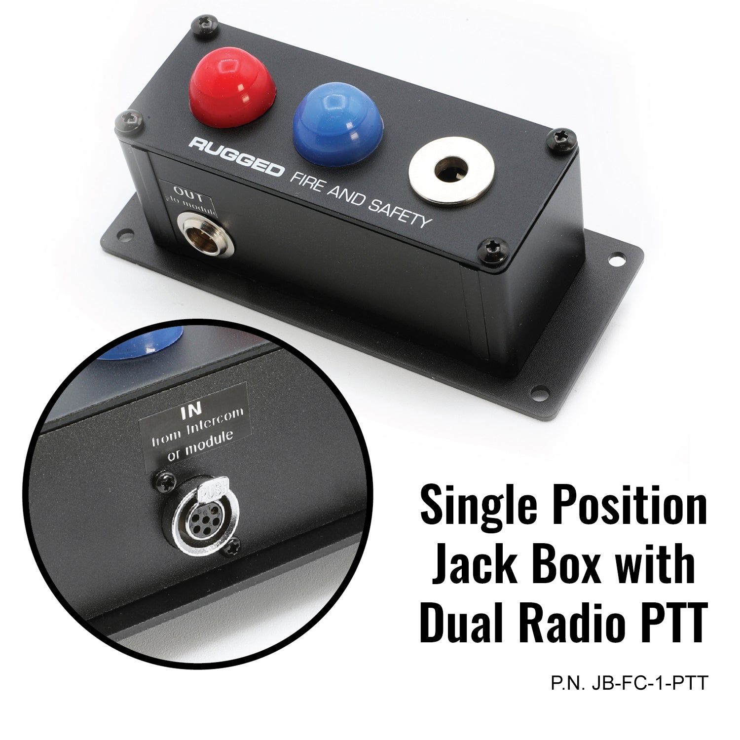 Jack Box Headset Stations for RRP800 Fire & Safety Intercoms Single Position Jack Box Jack Box Headset Stations for RRP800 Fire & Safety Intercoms Single Position Jack Box