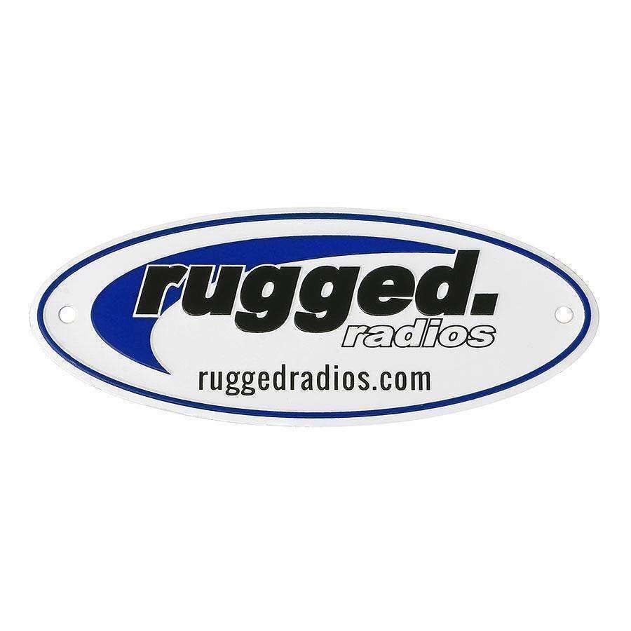 3  Metal Rugged Radios Embossed Badge