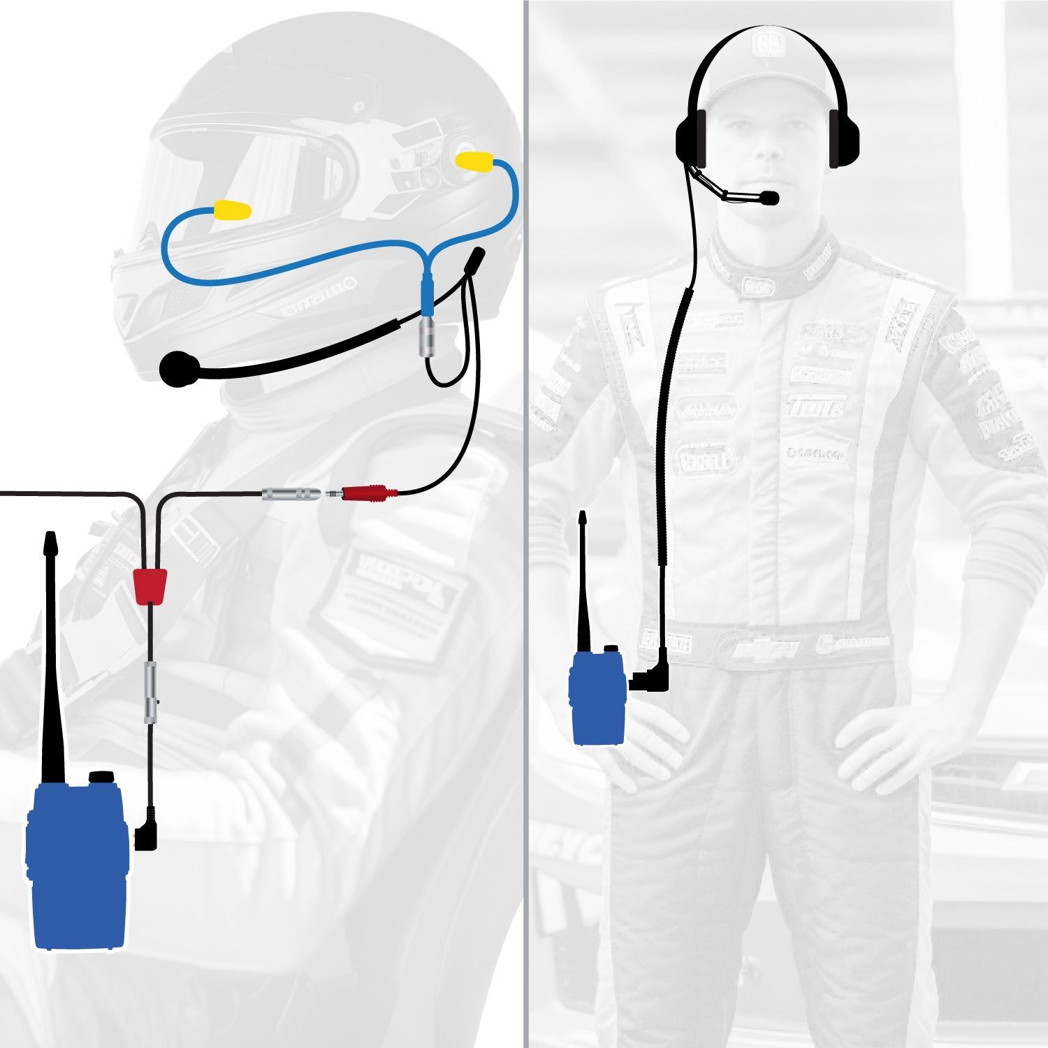 NASCAR Driver and Crew Chief Racing Kit with V3 Radios NASCAR Driver and Crew Chief Racing Kit with V3 Radios