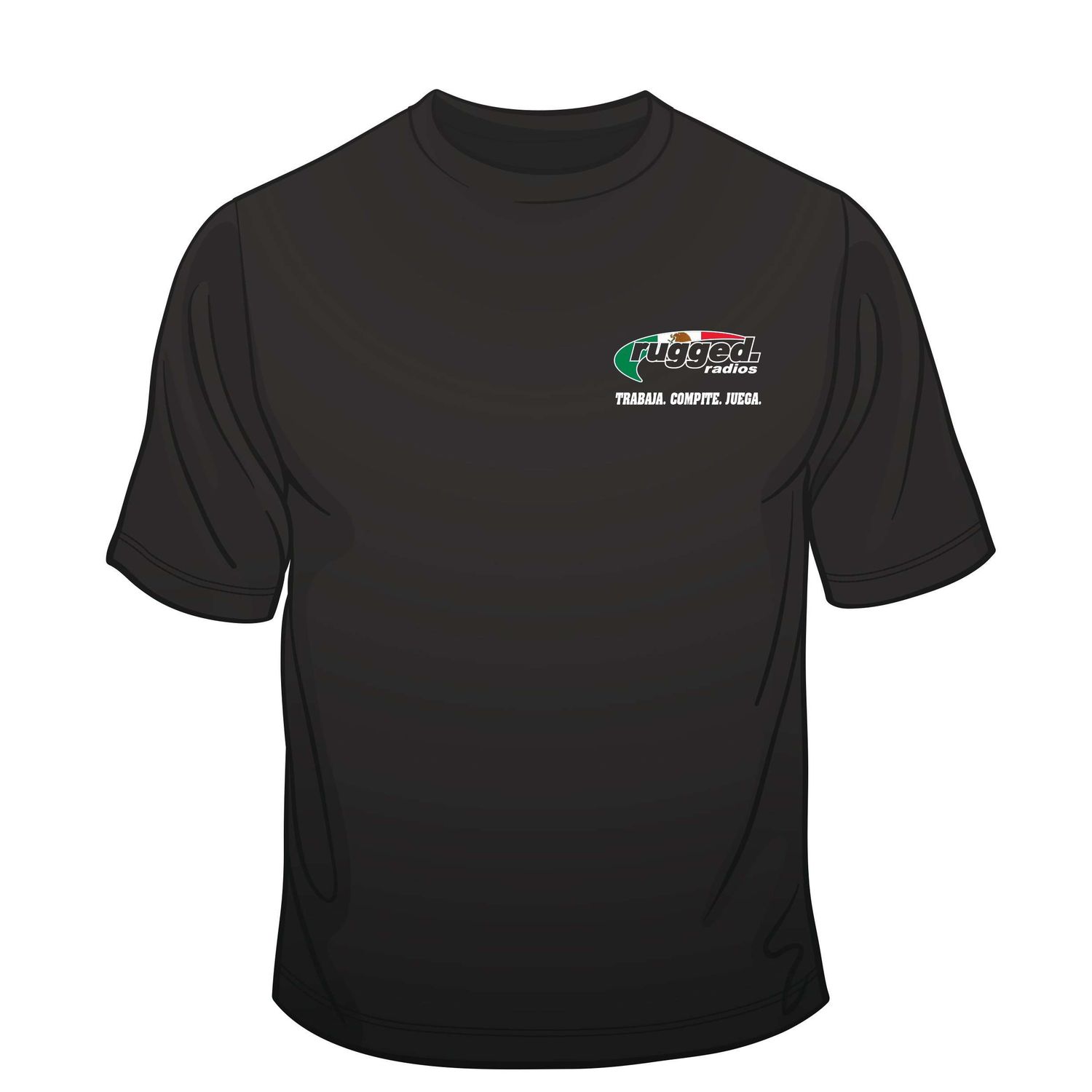 Rugged Radios MEXICAN FLAG T-Shirt - Black Small Rugged Radios MEXICAN FLAG T-Shirt - Black Small