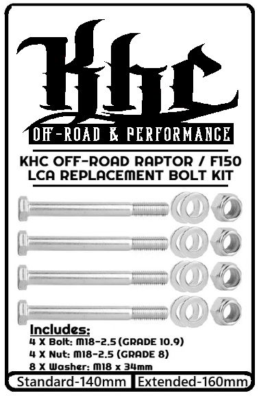 KHC Off-Road Raptor / F150 Lower Control Arm Replacement Bolt Kit KHC Off-Road Raptor / F150 Lower Control Arm Replacement Bolt Kit