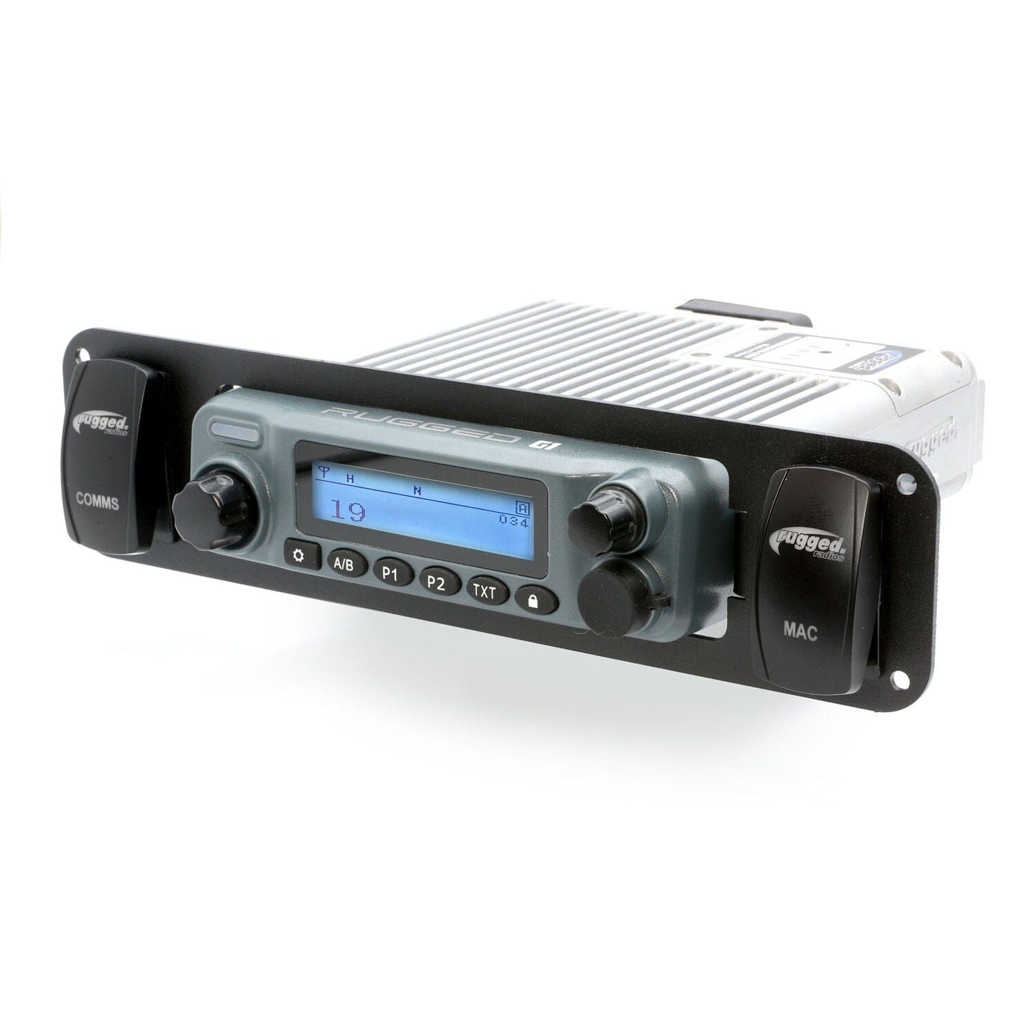In-Dash Mount with Two Switch Holes for Rugged Radios In-Dash Mount with Two Switch Holes for Rugged Radios