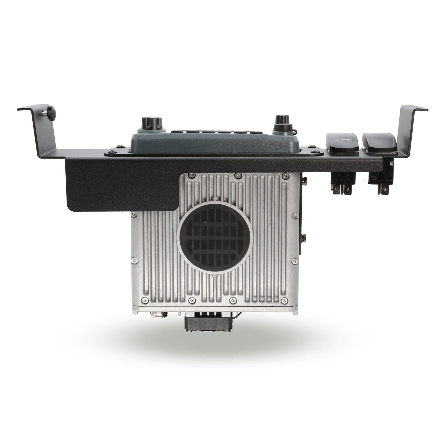 Center Console Radio Mount for Ford Chevy GMC and Ram TRX Trucks Icom F5021 Center Console Radio Mount for Ford Chevy GMC and Ram TRX Trucks Icom F5021