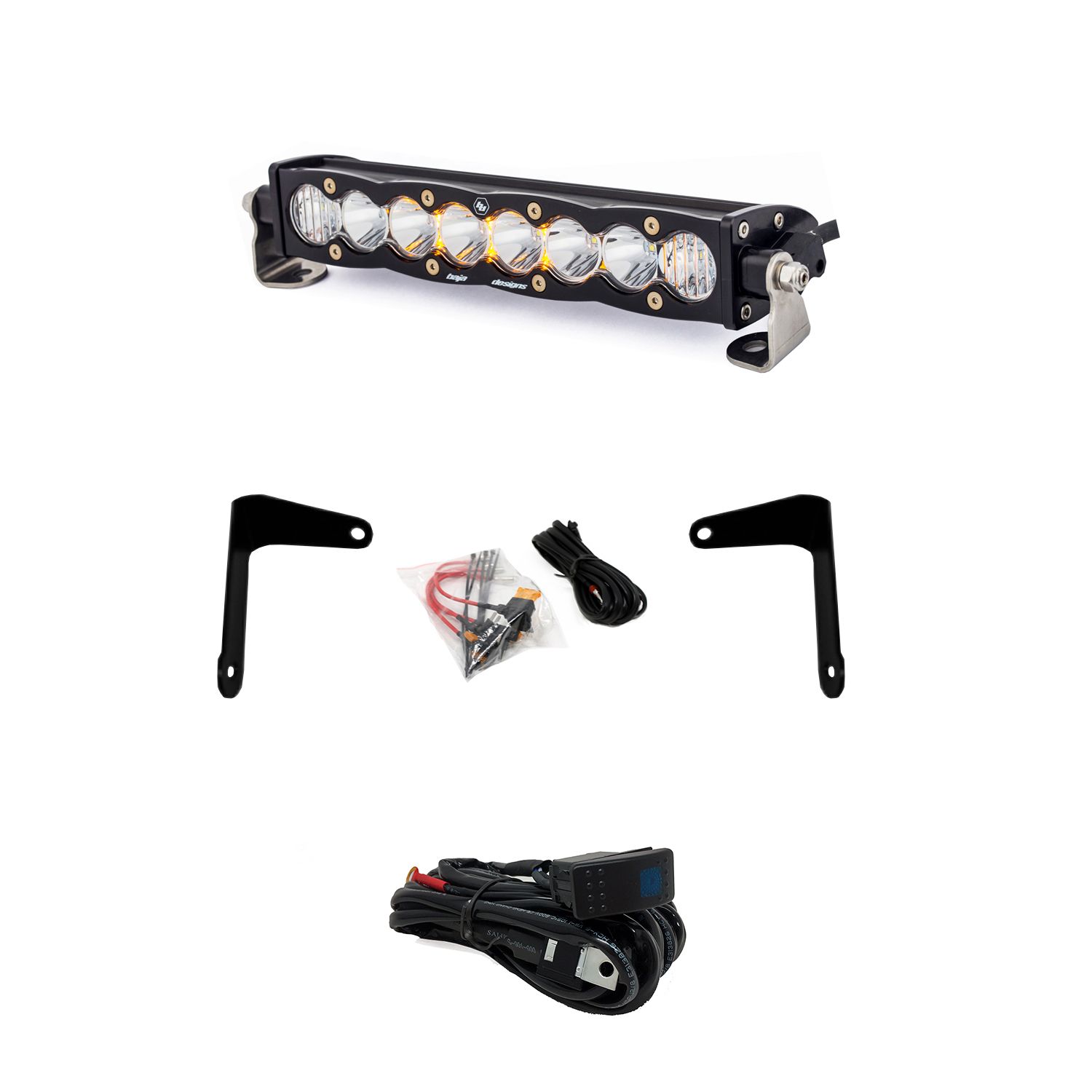 Can-Am X3 Shock Mount Kit w/10 Inch S8 Light Bar Clear Baja Designs Can-Am X3 Shock Mount Kit w/10 Inch S8 Light Bar Clear Baja Designs