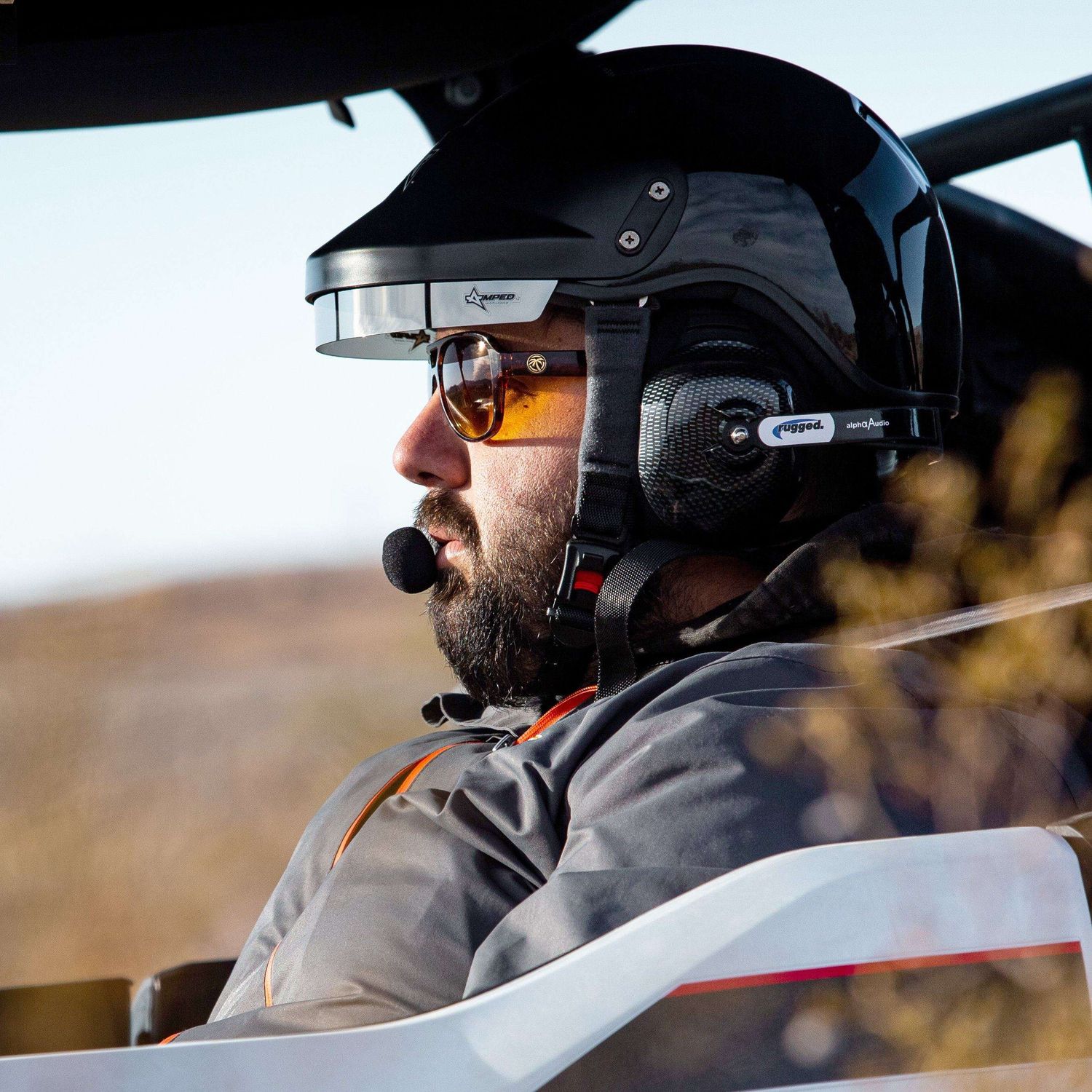 AMPED OFFROAD DOT UTV Open Face Helmet Extra Large