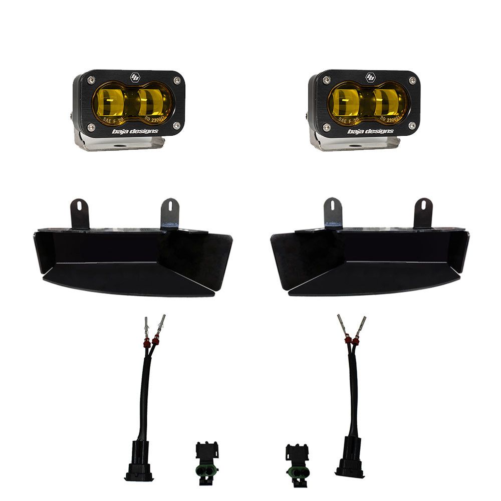 RAM S2 SAE Fog Pocket Light Kit Amber RAM 19-Present 2500/3500 Baja Designs