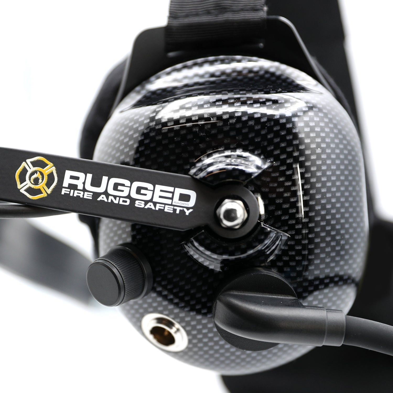 FHS Behind-The-Head Fire Safety Industrial Headset With PTT Button / For David Clark / Sigtronics / Avcomm