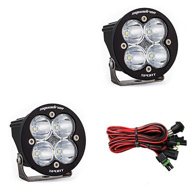 LED Light Pods Clear Lens Spot Pair Squadron R Sport Baja Designs LED Light Pods Clear Lens Spot Pair Squadron R Sport Baja Designs