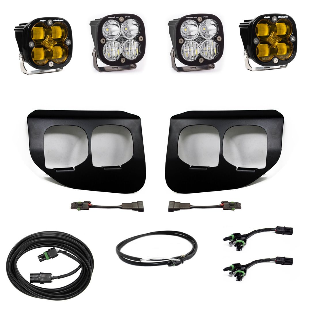 Ford Super Duty (20-22) Fog Lights FPK Baja Amber SAE/Pro DC Baja Designs w/Upfitter Baja Designs