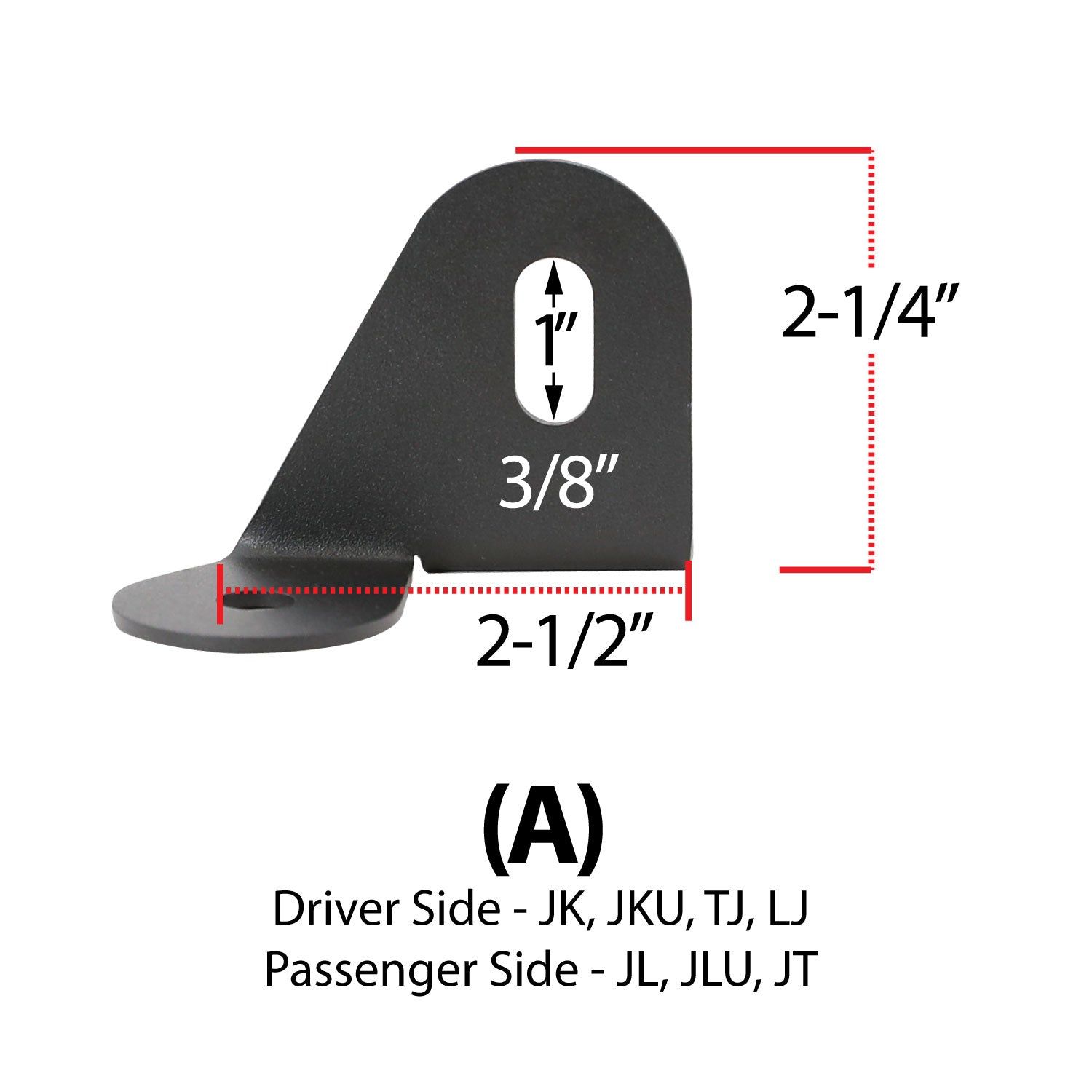 Antenna Mount for Jeep Wrangler TJ LJ JK JL and Gladiator JT Jeep B Mount