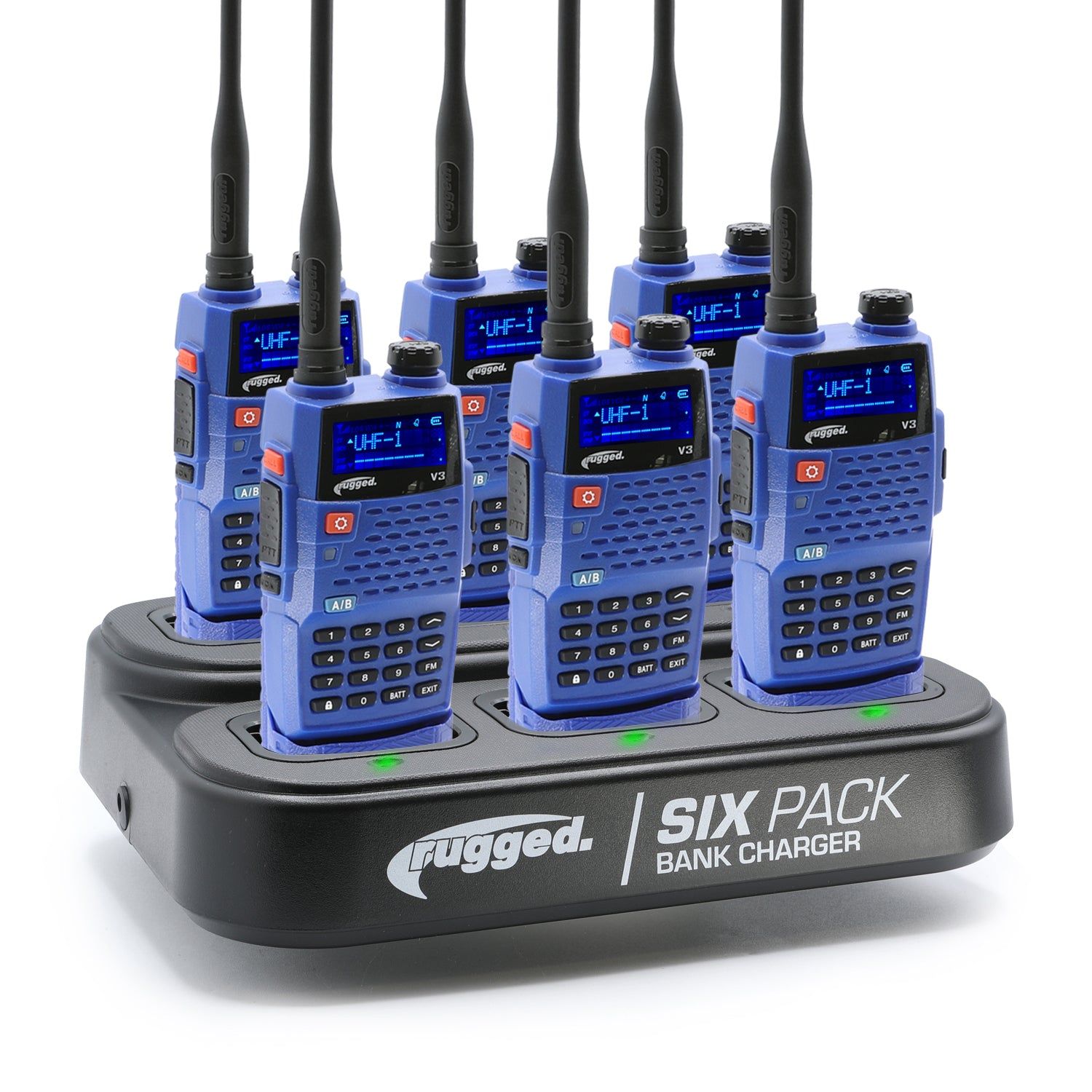6 PACK - Choose Your Business Band Two Way Handheld Radio RDH-16 - UHF Black