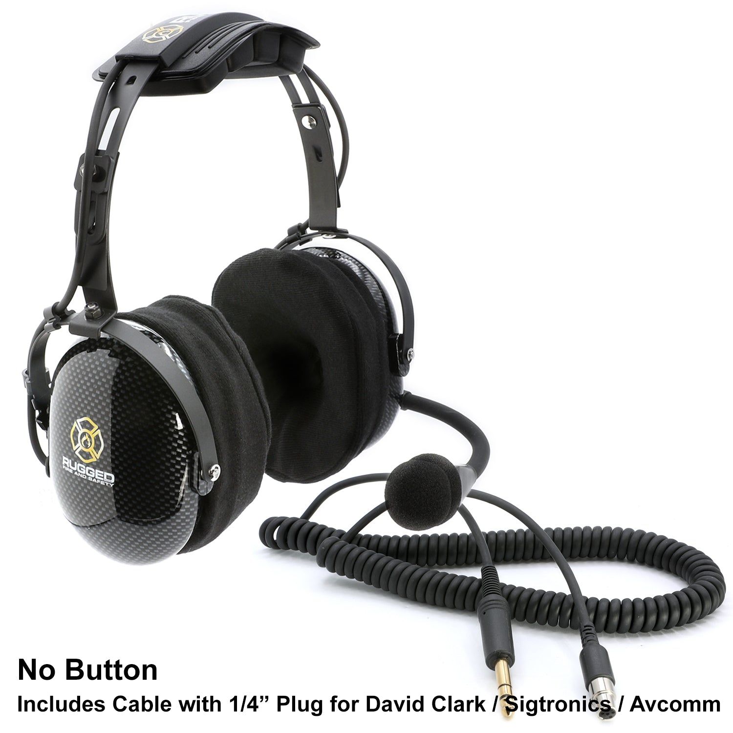 FHS Over-The-Head Fire Safety Industrial Headset With Mic On/Off Button / For Rugged / Firecom