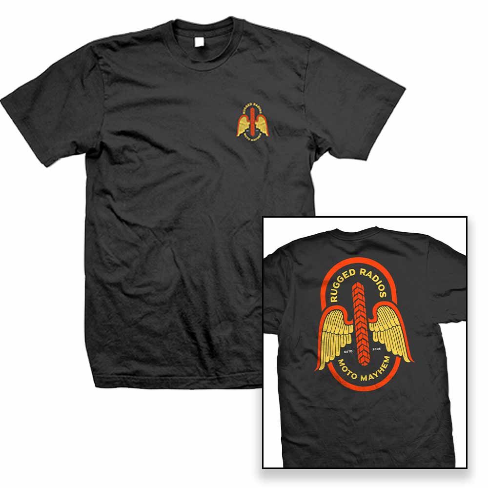 Rugged Radios MOTO MAYHEM T-Shirt - Black SM Rugged Radios MOTO MAYHEM T-Shirt - Black SM