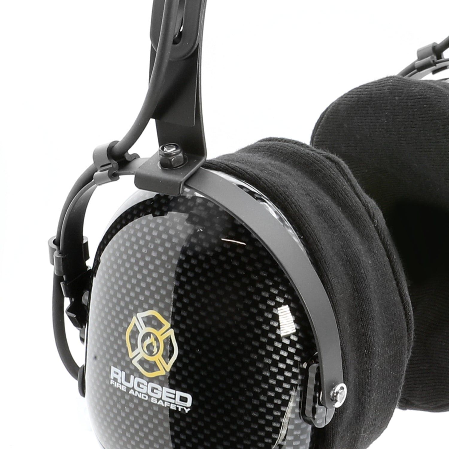 FHS Over-The-Head Fire Safety Industrial Headset With PTT Button / For David Clark / Sigtronics / Avcomm