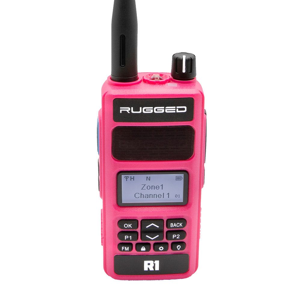 PINK - Rugged R1 - Business Band Two Way Handheld Radio - Digital and Analog PINK - Rugged R1 - Business Band Two Way Handheld Radio - Digital and Analog