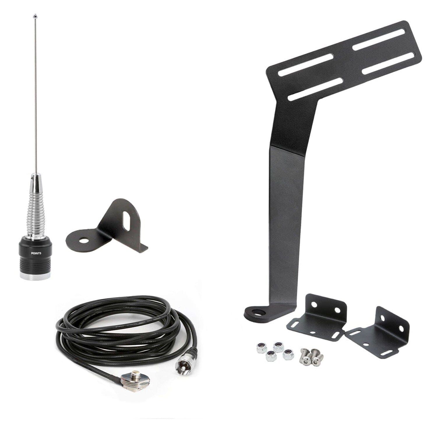 Jeep Wrangler TJ and LJ Two-Way GMRS Mobile Radio Kit JK 2-Door 07-10 and JKU 4-Door 07-19 / 41 Watt - G1 Waterproof