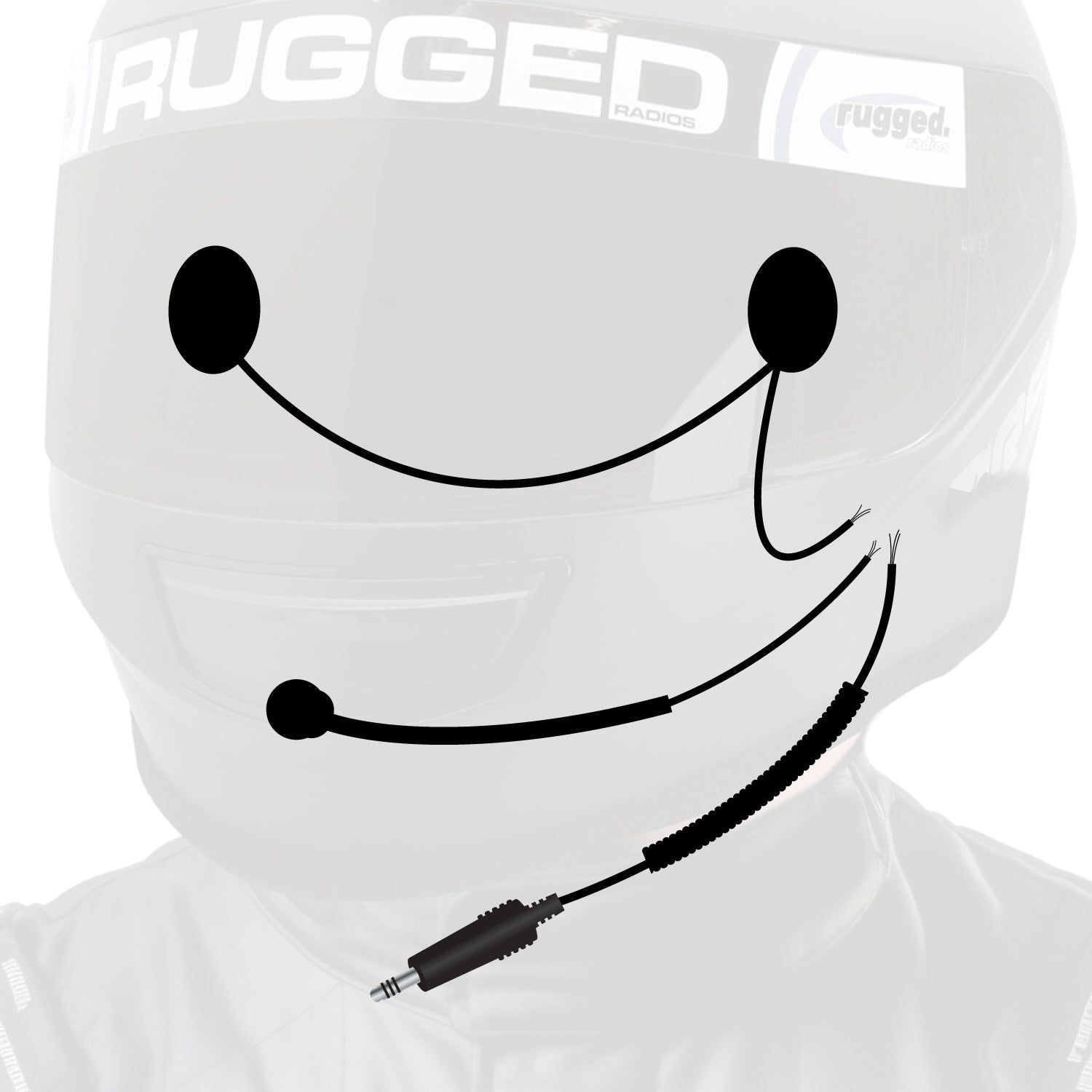 Peltor 4-Conductor Helmet Kits Speakers / M102 Military Mic / Straight Peltor 4-Conductor Helmet Kits Speakers / M102 Military Mic / Straight