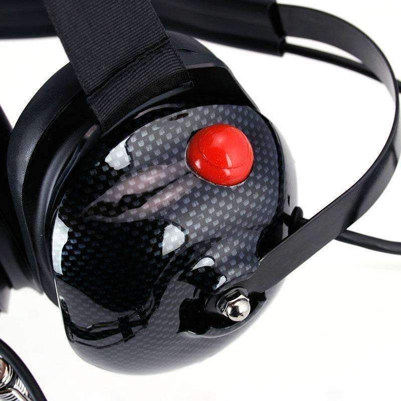 H42 Behind the Head (BTH) Headset for 2-Way Radios - Carbon Fiber Color Red