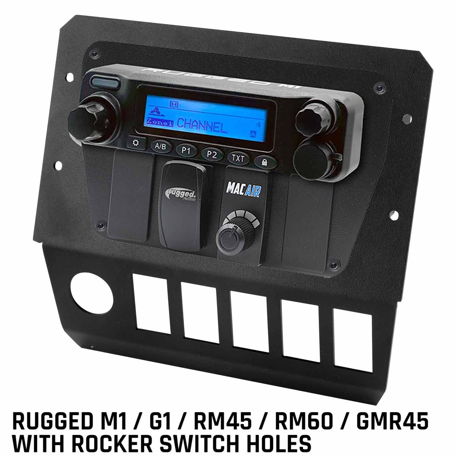 Polaris General Multi Mount Kit for Radio and Intercom Rugged M1/G1/G4/RM45/RM60/GMR45 with Switch Holes