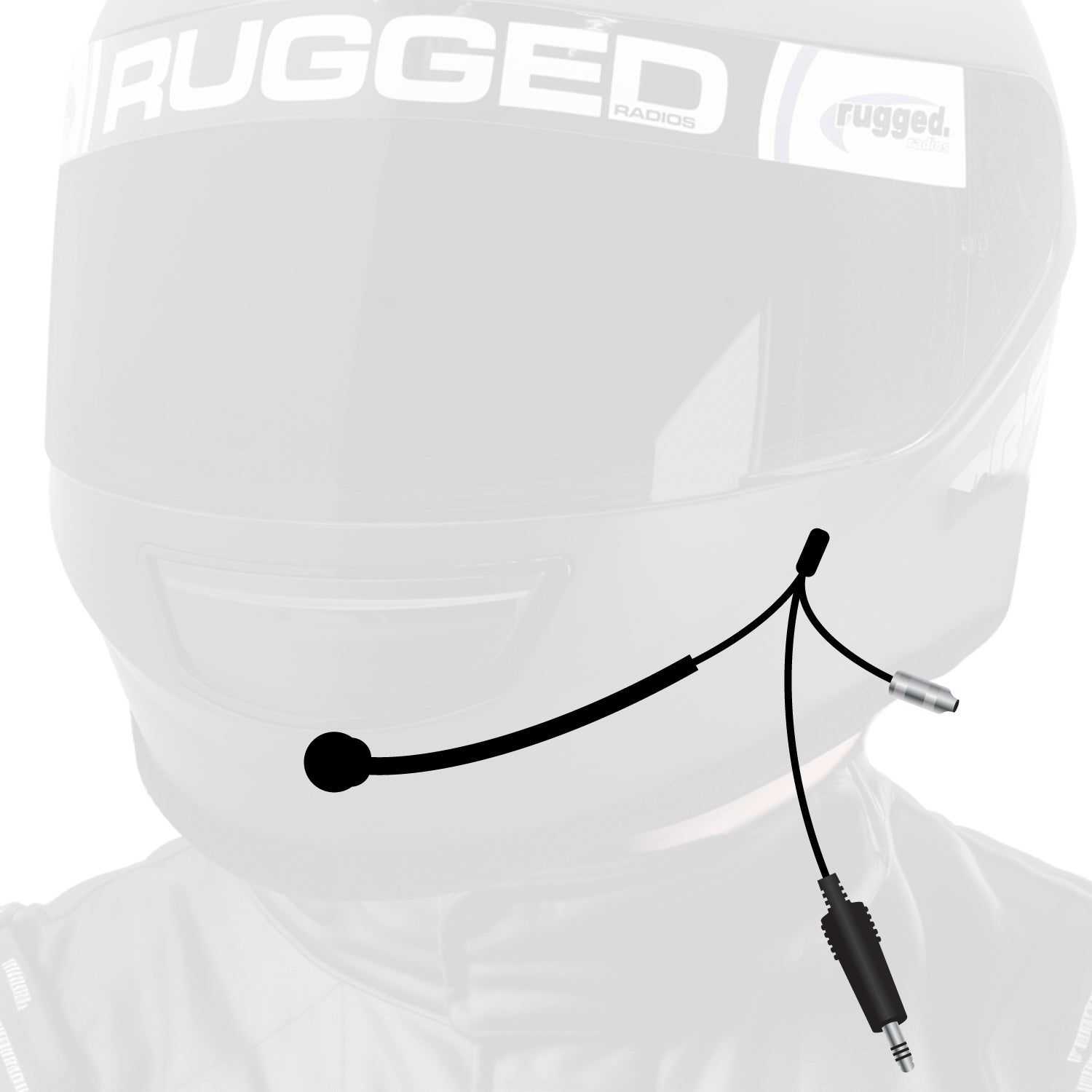 4C IMSA Wired Straight Cord Helmet Kit with Mic and 3.5mm Jack 4C IMSA Wired Straight Cord Helmet Kit with Mic and 3.5mm Jack