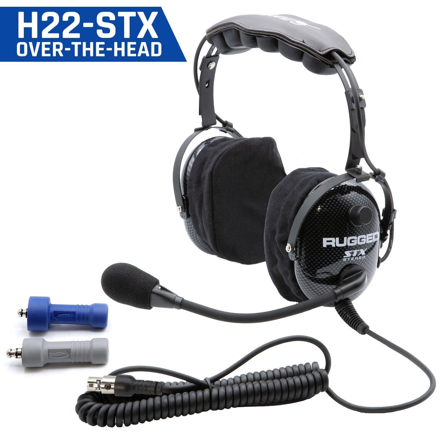 ULTIMATE HEADSET for STEREO and OFFROAD Intercoms - Over The Head or Behind The Head Behind The Head