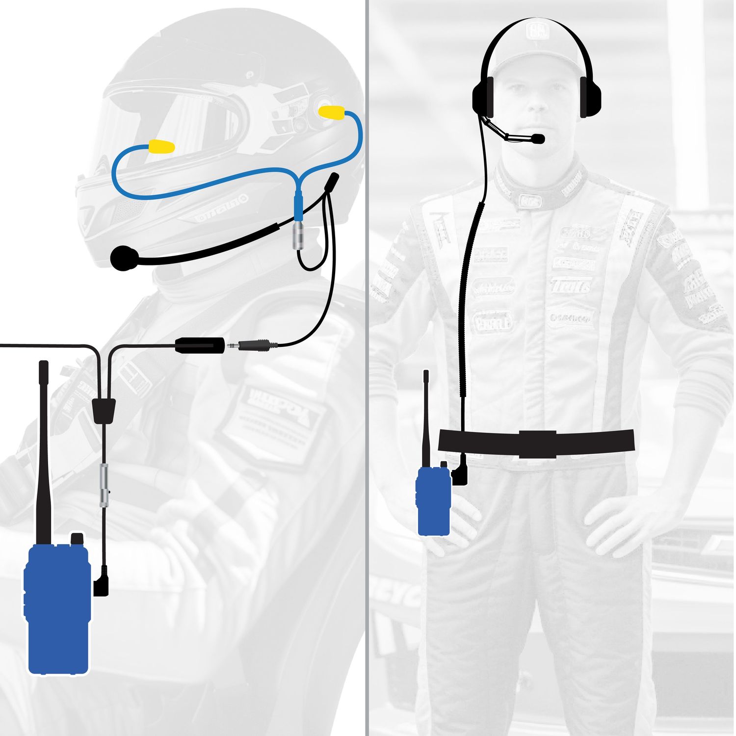 # OFFROAD Driver and Crew Chief Racing Kit with R1 Radios IMSA / R1 / Blue # OFFROAD Driver and Crew Chief Racing Kit with R1 Radios IMSA / R1 / Blue