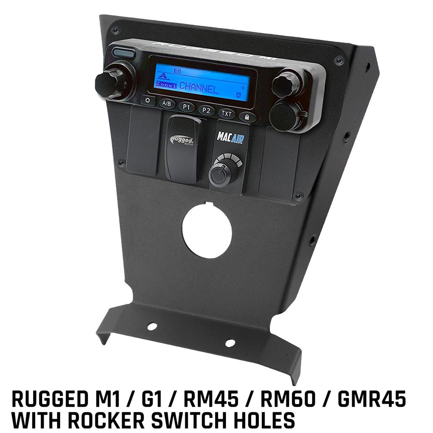 Can-Am X3 Multi Mount Kit for Rugged UTV Intercoms and Radios Rugged M1/G1/G4/RM45/RM60/GMR45 with Switch Holes Can-Am X3 Multi Mount Kit for Rugged UTV Intercoms and Radios Rugged M1/G1/G4/RM45/RM60/GMR45 with Switch Holes