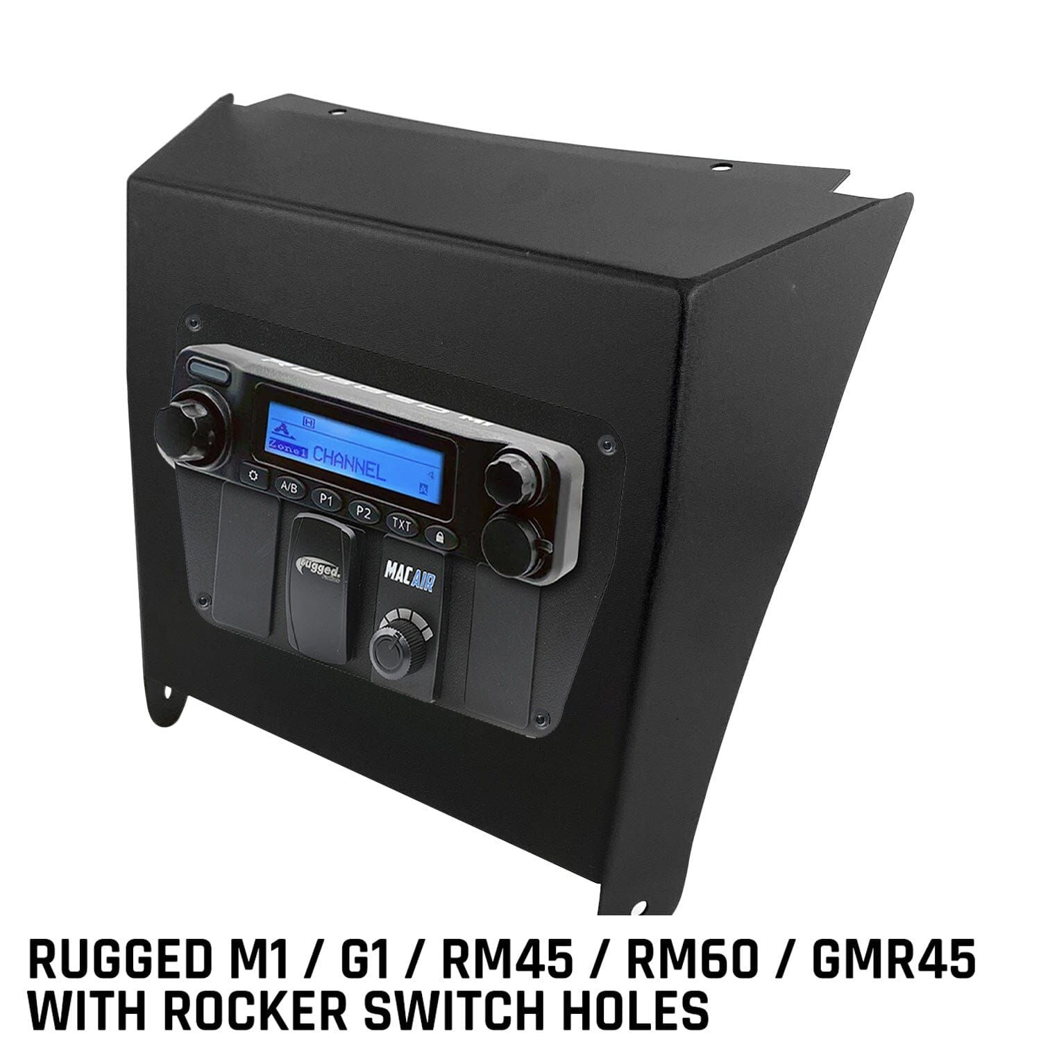 Kawasaki KRX Multi-Mount Kit for Rugged Mobile Radios and Intercom Rugged M1/G1/G4/RM45/RM60/GMR45 with Switch Holes Kawasaki KRX Multi-Mount Kit for Rugged Mobile Radios and Intercom Rugged M1/G1/G4/RM45/RM60/GMR45 with Switch Holes
