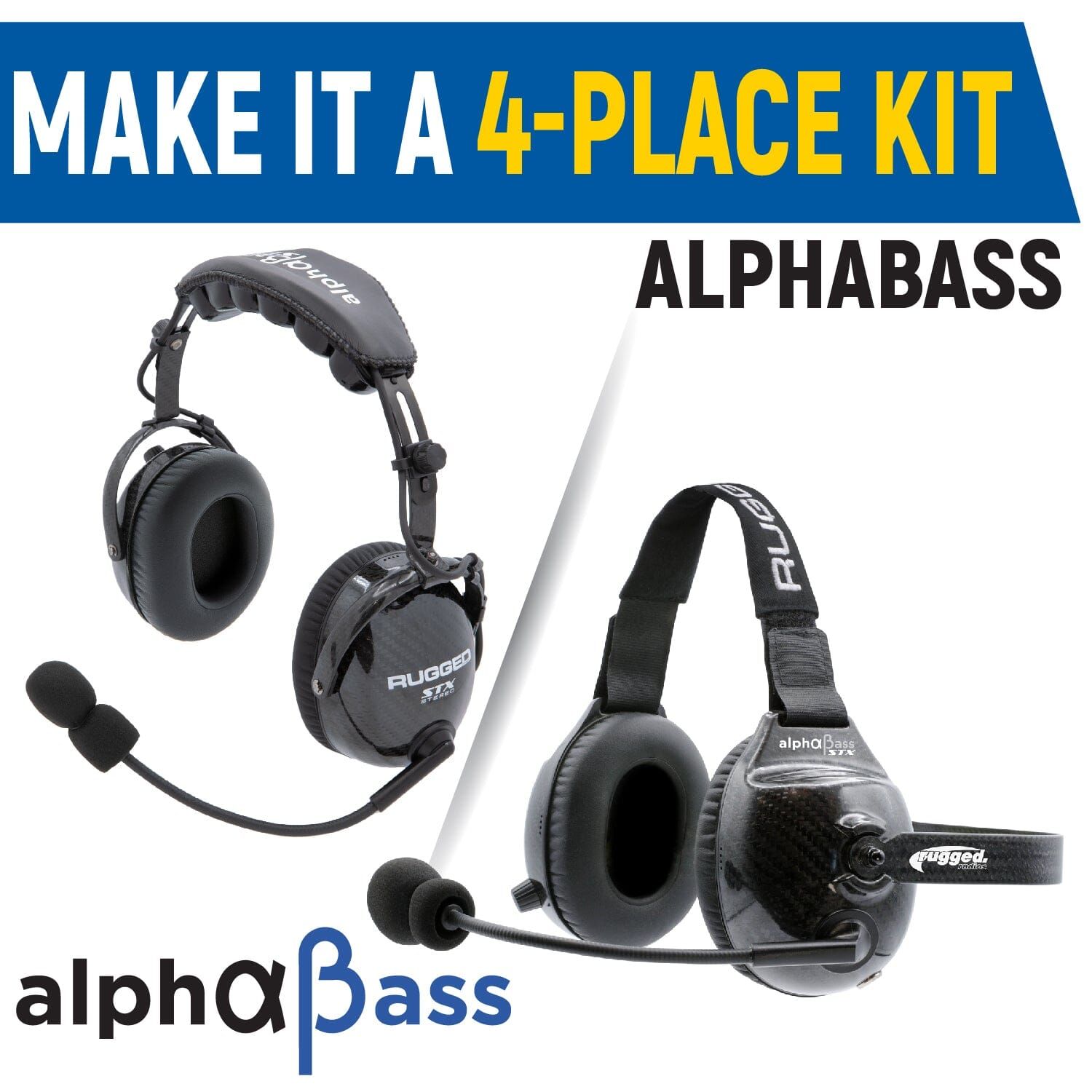 Rear Seat Expansion Kit with Helmet Kits or Headsets Offroad Mono / Ultimate Headset - Over the Head