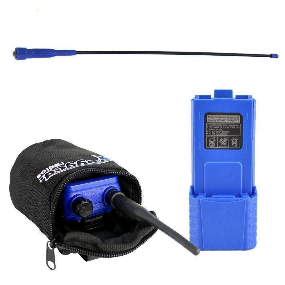 V3 / RH5R Long Range Upgrade Kit - XL Battery Go Further Antenna & Radio Bag