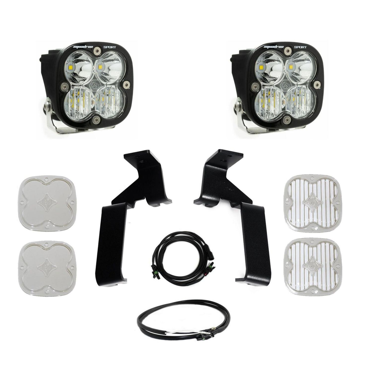 Squadron Sport A-Pillar Kit fits 21-On Ford Raptor Baja Designs Squadron Sport A-Pillar Kit fits 21-On Ford Raptor Baja Designs