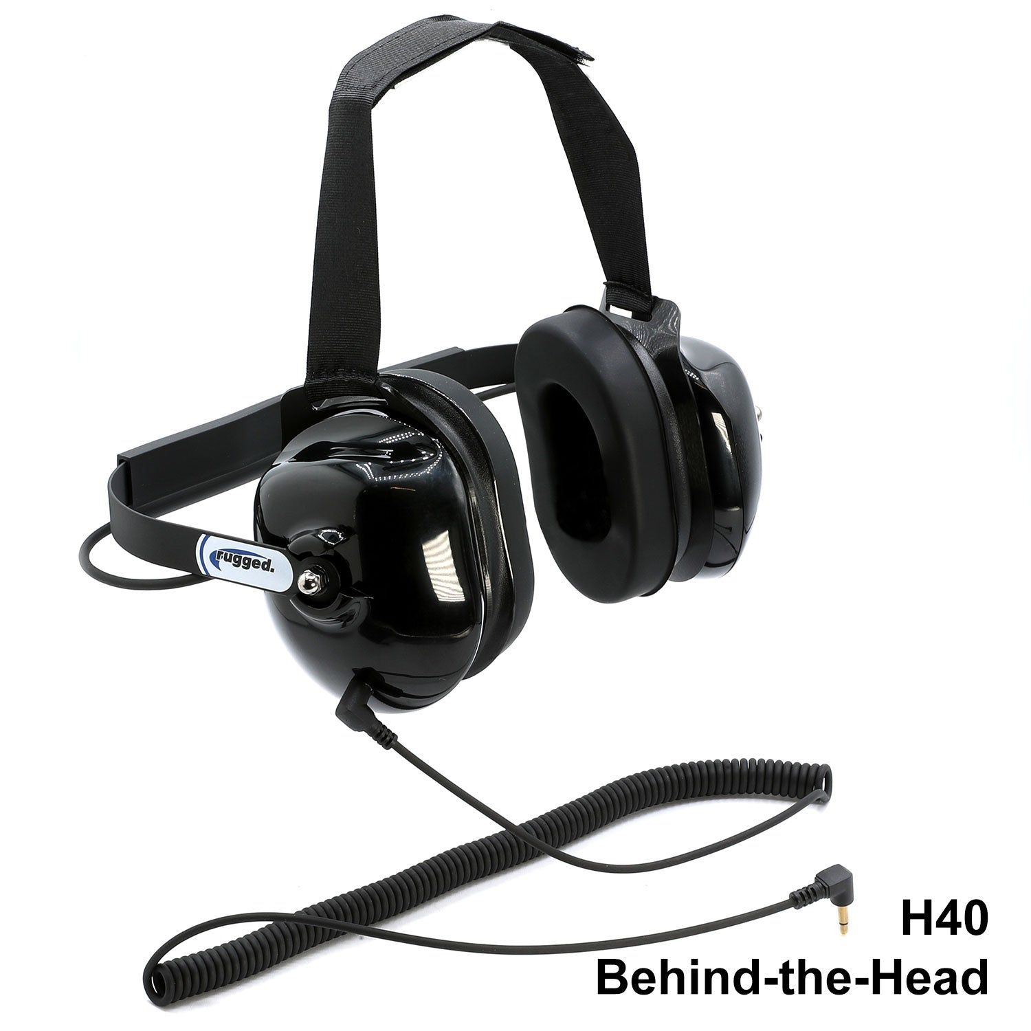 Listen Only Headsets with 3.5 mm Mono Audio Cable H40 Behind-the-Head