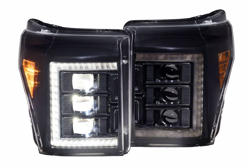 XB LED Headlights: Ford Super Duty (11-16 / White DRL / Set)