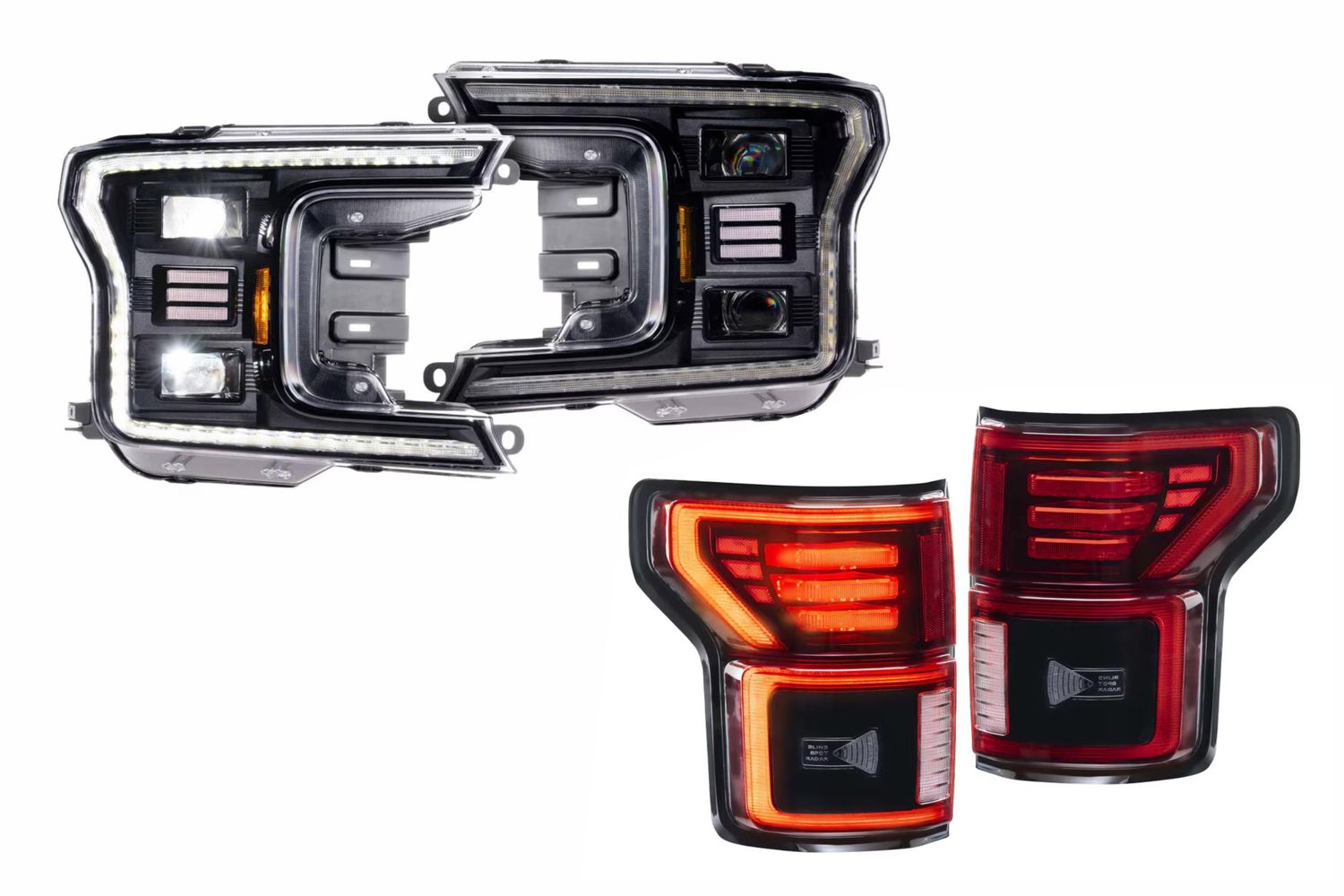18-20 Ford F-150 Hybrid Heads and Red Tails 18-20 Ford F-150 Hybrid Heads and Red Tails