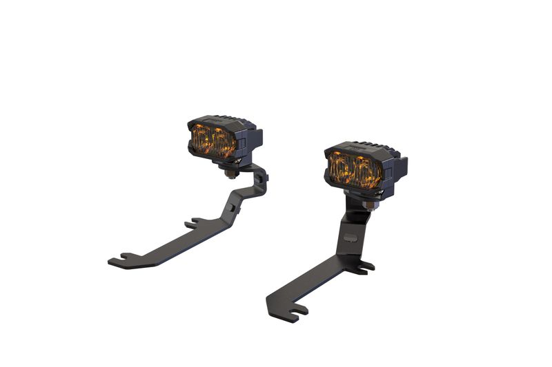 Morimoto 2Banger Ditch Light Kit: 2019+ Silverado 1500 (HXB Yellow Flood Beam)