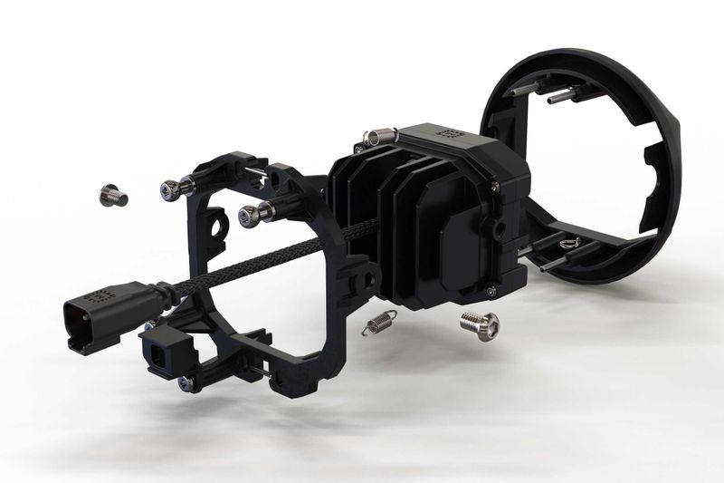 4Banger Fog Lights: 15-18 Sierra HD (NCS Yellow SAE Wide Beam)