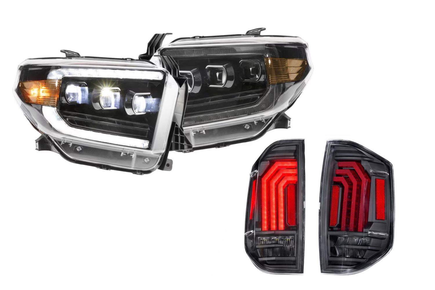 14-21 Tundra White DRL Heads and Clear Tails OEM LED