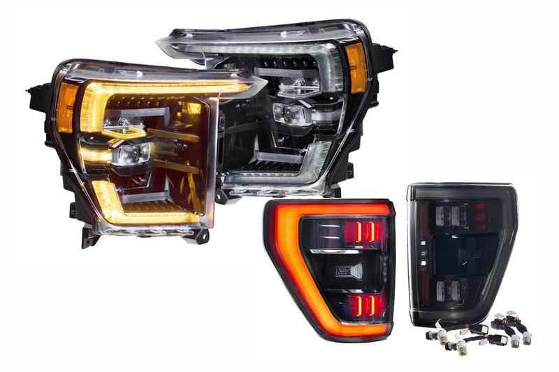 21-23 Ford F-150 Amber DRL Heads and Smoked Tails
