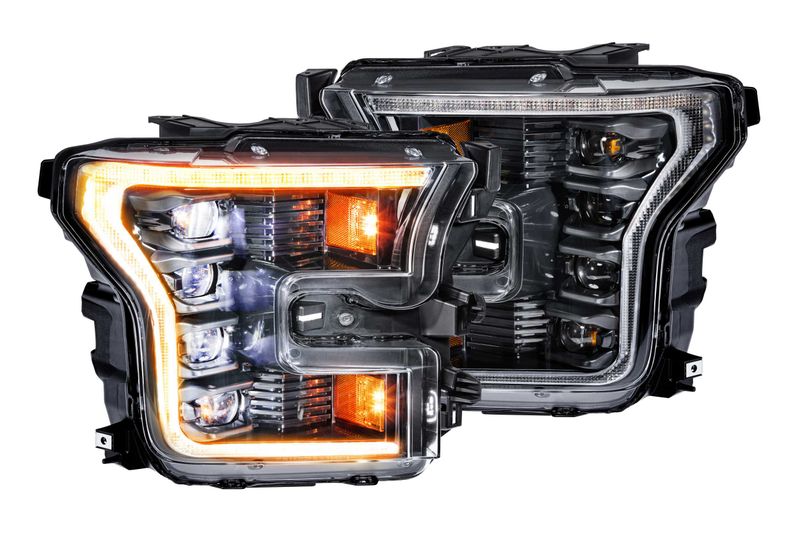 XB LED Headlights: Ford F-150 (15-17 / Amber DRL / Set)