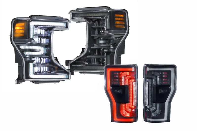 20-22 Ford Super Duty White DRL Heads and Smoked Tails