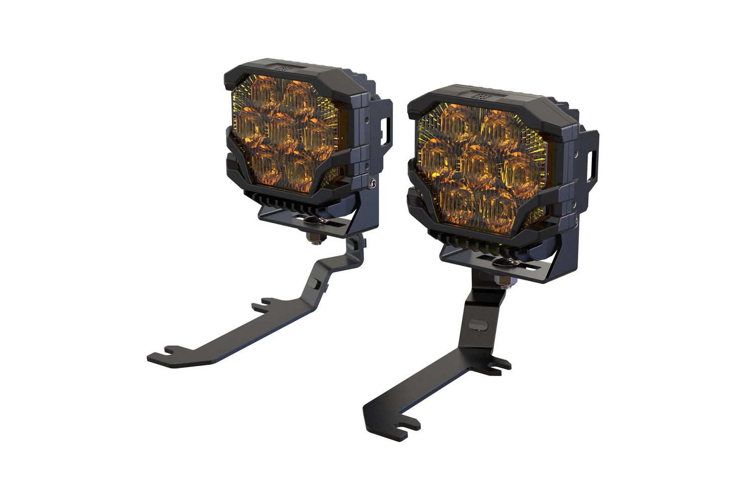 Morimoto BigBanger Ditch Light Kit: 2019+ Silverado 1500 (HXB Yellow Combo Beam)