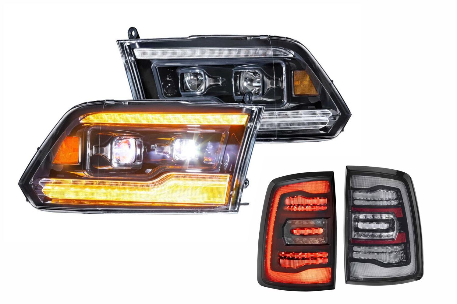 2015 Dodge Ram Amber DRL Heads and Smoked Tails 2015 Dodge Ram Amber DRL Heads and Smoked Tails