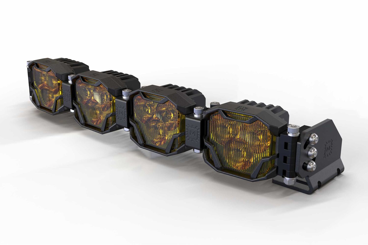 Double-Row BangerBar: (4 Pod / 16.5 Double-Row BangerBar: (4 Pod / 16.5") (HXB Power - Yellow)