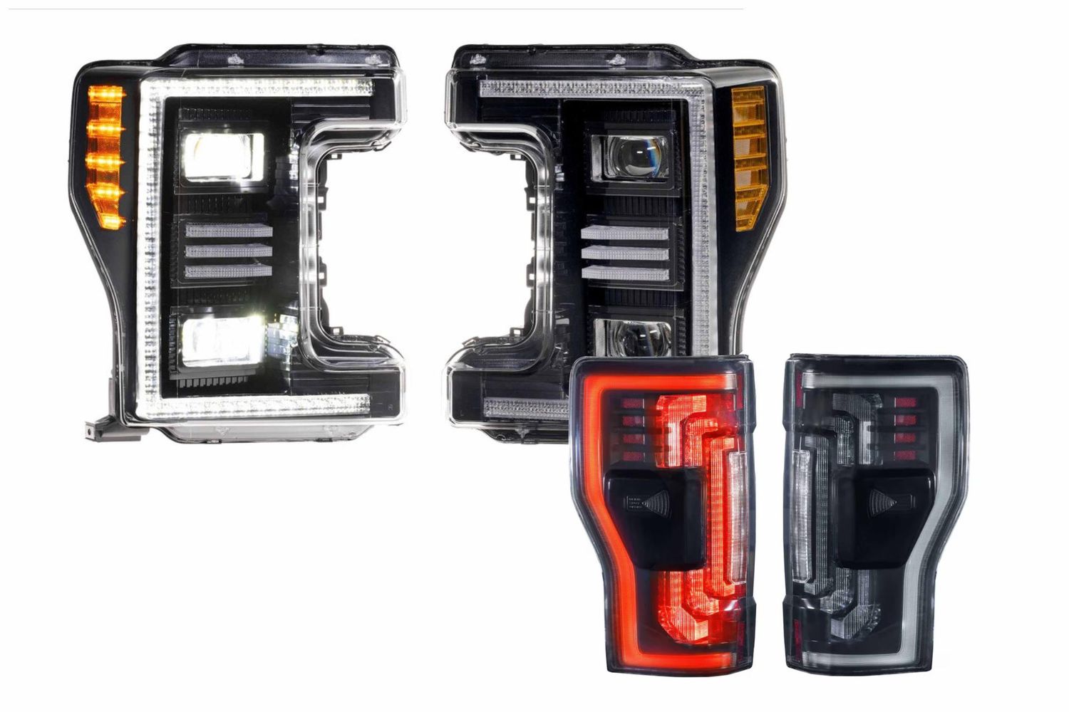 17-19 Ford Super Duty Hybrid Heads and Smoked Tails